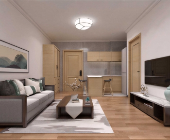 Modern A Living Room-ID:887037041