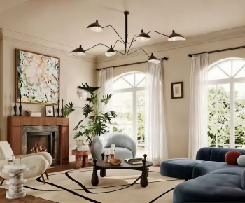 French Style A Living Room-ID:858664999
