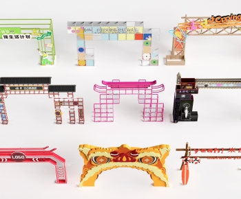 New Chinese Style Facade Element-ID:703403954