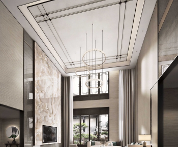 New Chinese Style A Living Room-ID:300064099