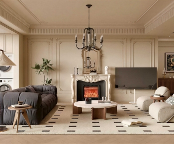 French Style A Living Room-ID:698508988