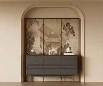 New Chinese Style Entrance Cabinet-ID:295517926