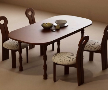 French Style Dining Table And Chairs-ID:428030548