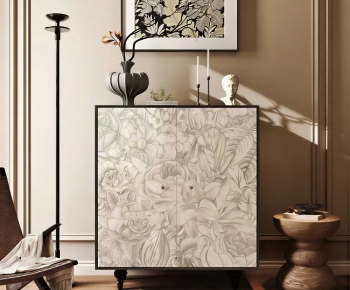 Wabi-sabi Style Side Cabinet-ID:633687026