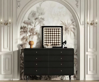 French Style Entrance Cabinet-ID:123322961