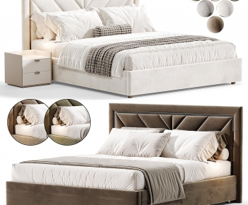 Modern Double Bed-ID:167375093