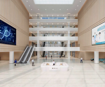 Modern Hospital Hall-ID:836612946