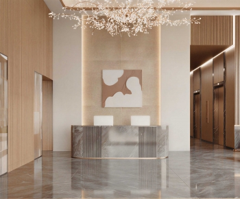 Modern Office Reception Desk-ID:849518068