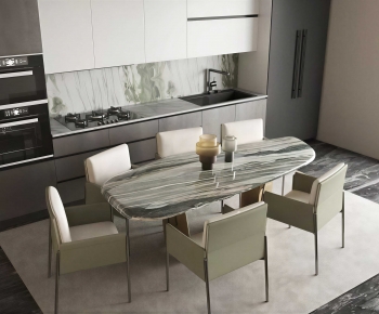 Modern Dining Table And Chairs-ID:708549082