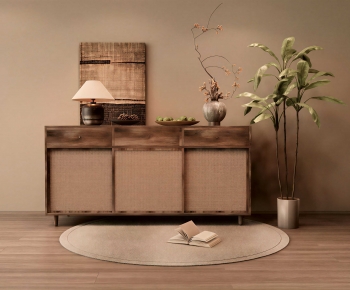 Wabi-sabi Style Entrance Cabinet-ID:622510921