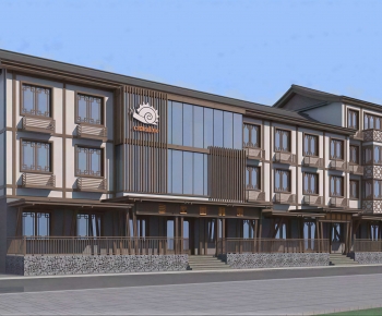 New Chinese Style Appearance Of Commercial Building-ID:506833081