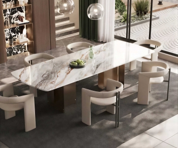 Modern Dining Table And Chairs-ID:163306955