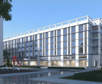 Modern Appearance Of Commercial Building-ID:461875925