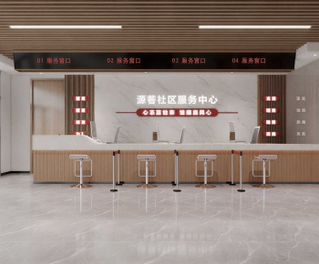 Modern Office Reception Desk-ID:574907069