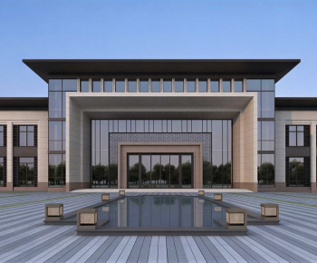 New Chinese Style Appearance Of Commercial Building-ID:624484064