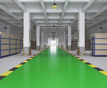 Modern Factory Floor/warehouse-ID:647590283