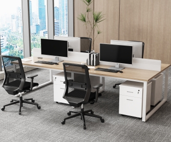 Modern Office Desk And Chair-ID:732752088
