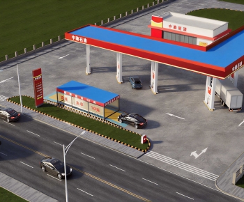 Modern Gas Station-ID:875940336