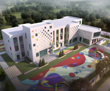 Modern School Building-ID:808531056