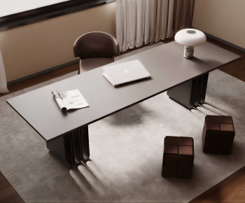 Modern Computer Desk And Chair-ID:762526047