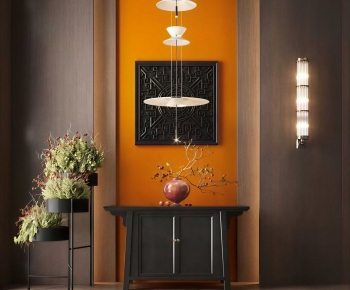 New Chinese Style Entrance Cabinet-ID:878422989
