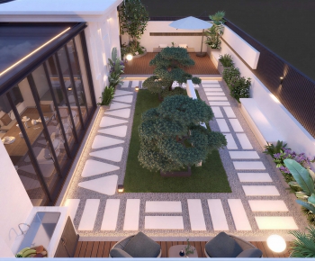 Modern Courtyard/landscape-ID:836409098