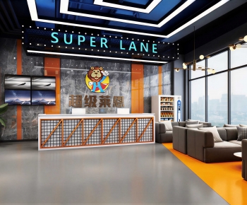 Modern Office Reception Desk-ID:667572982