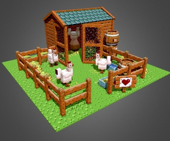 Modern Cartoon House-ID:881001009