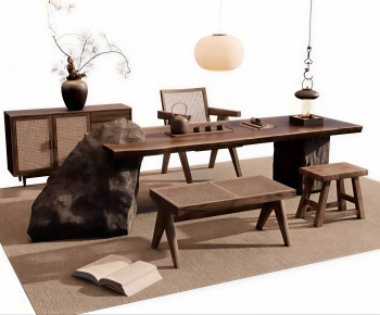 New Chinese Style Tea Tables And Chairs-ID:205039989