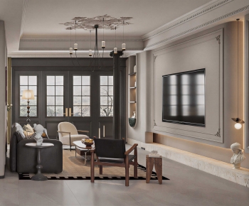 French Style A Living Room-ID:945604096