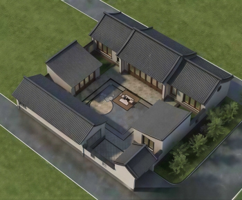 Chinese Style Architectural Bird's-eye View Planning-ID:411391973