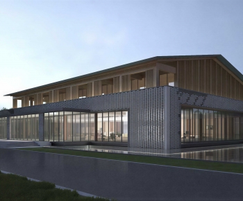 Modern Appearance Of Commercial Building-ID:404308083