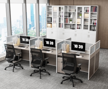 Modern Office Desk And Chair-ID:845120911