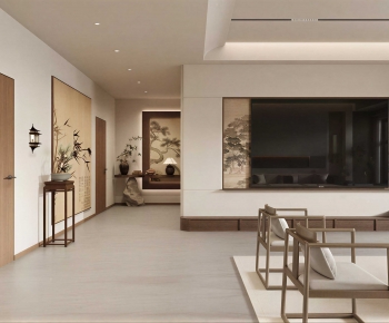 New Chinese Style A Living Room-ID:275341031