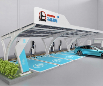Modern Outdoor Parking Lot-ID:475033045