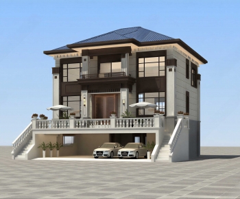 Simple European Style Detached Villa-ID:142967949