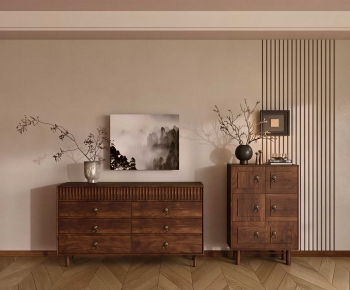 Wabi-sabi Style Entrance Cabinet-ID:649715903