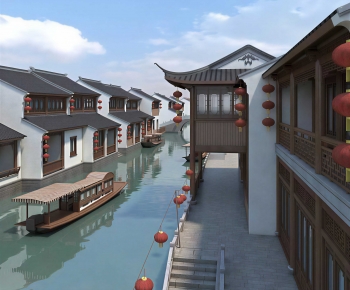 New Chinese Style Facade Element-ID:481882104