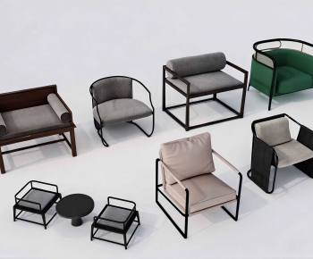 New Chinese Style Lounge Chair-ID:292639713