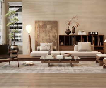 Wabi-sabi Style A Living Room-ID:395965107