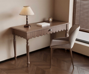 French Style Computer Desk And Chair-ID:341115007