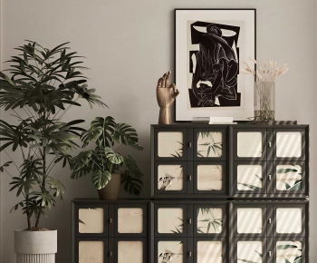 New Chinese Style Entrance Cabinet-ID:859653001
