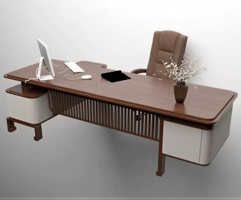 New Chinese Style Office Desk And Chair-ID:758753069