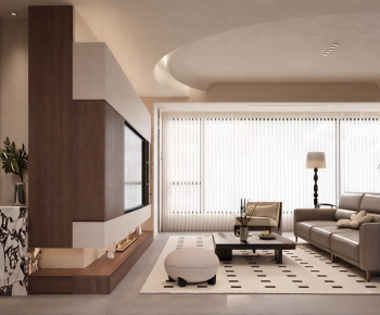 Modern A Living Room-ID:448784116