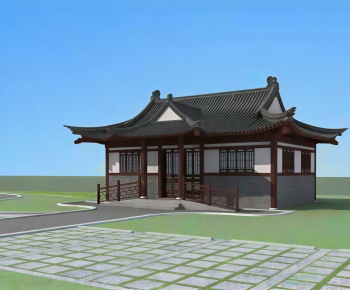 Chinese Style Ancient Architectural Buildings-ID:888539082