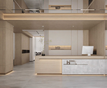 Modern Office Reception Desk-ID:607672934