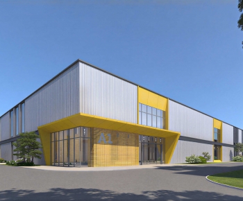 Modern Industrial Building-ID:390589265