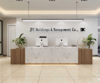 Modern Office Reception Desk-ID:827701091