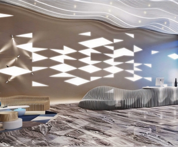 Modern Office Reception Desk-ID:679723985