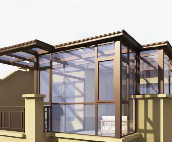 Modern Glass Sun Room-ID:818916084